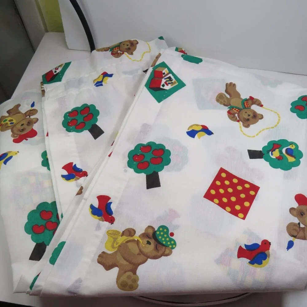 Children's Bear Curtains JCPenny Vintage (2) Panels 64